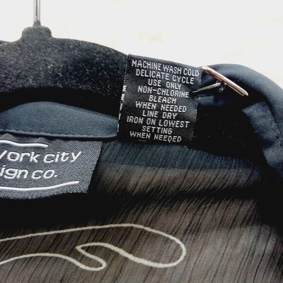 Blouse Kimono NY Design Button-Up Sheer Floral Resort Office Siren Cruise Size L - Picture 13 of 13